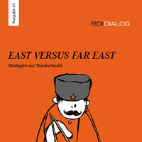 [Translate to English:] Orangenes Cover der Dialog Ausgabe 41 mit Illustration eines Mannes