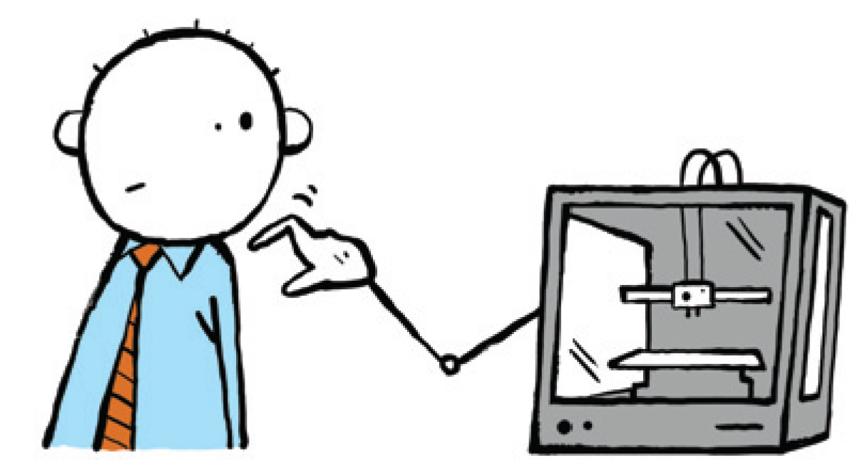 ROI DIALOG Silent Revolution Illustration eines Mannes