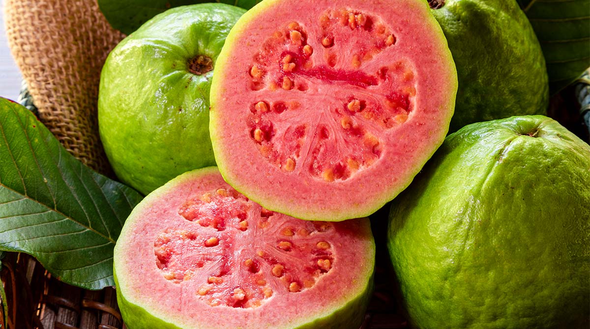 A stack of melons, a few of which are already cut open.